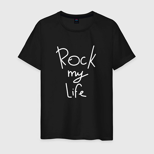 Мужская футболка Rock my life / Черный – фото 1