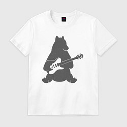 Мужская футболка Медведь гитарист