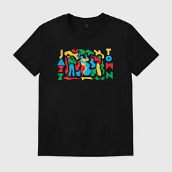 Футболка хлопковая мужская Джазовый городок, цвет: черный
