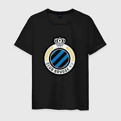 Футболка хлопковая мужская Brugge fc sport, цвет: черный