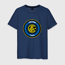 Футболка хлопковая мужская Inter sport fc, цвет: тёмно-синий