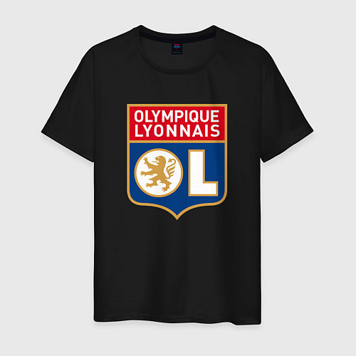 Мужская футболка Olympique lyonnais fc / Черный – фото 1