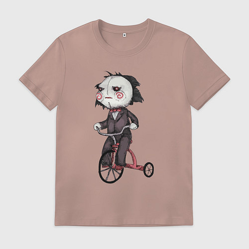 Мужская футболка Saw bike / Пыльно-розовый – фото 1