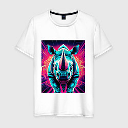 Мужская футболка Кибер носорог