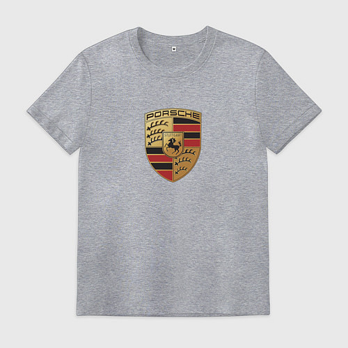 Мужская футболка Porsche sport auto / Меланж – фото 1