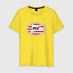 Футболка хлопковая мужская Psv sport fc, цвет: желтый