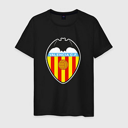 Футболка хлопковая мужская Valencia fc sport, цвет: черный