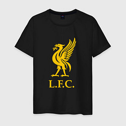 Футболка хлопковая мужская Liverpool sport fc, цвет: черный