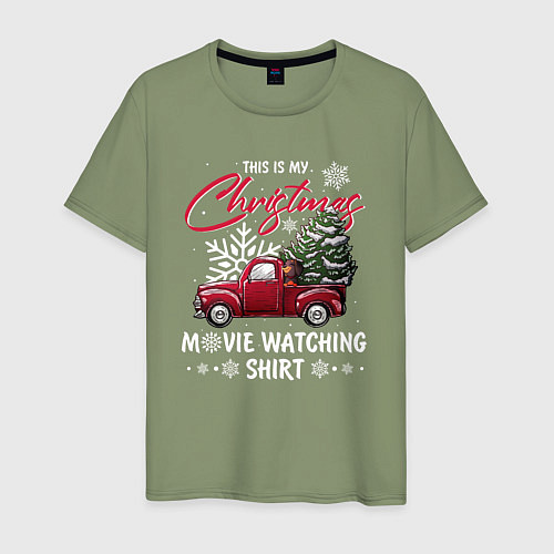 Мужская футболка Movie watching shirt / Авокадо – фото 1