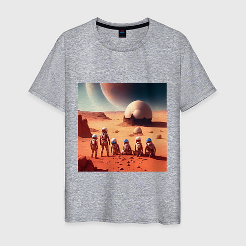 Мужская футболка Вечер на марсе / Меланж – фото 1