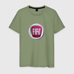Футболка хлопковая мужская Fiat Italy, цвет: авокадо