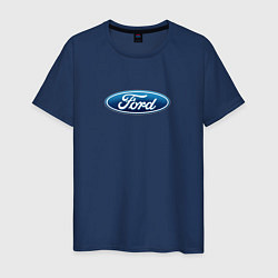 Футболка хлопковая мужская Ford usa auto brend, цвет: тёмно-синий