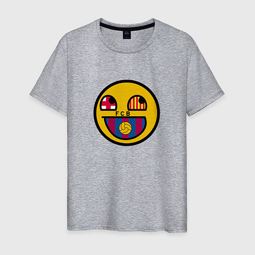 Мужская футболка Barcelona smile / Меланж – фото 1