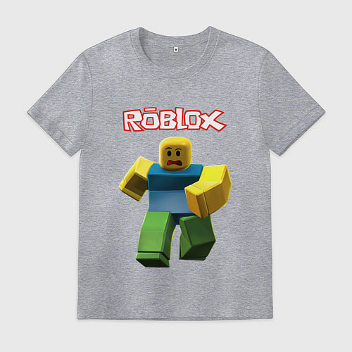Мужская футболка Roblox бегущий персонаж / Меланж – фото 1