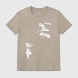 Мужская футболка Девочка и драконы