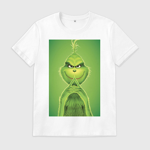 Мужская футболка Коварный Гринч похититель Рождества / Белый – фото 1