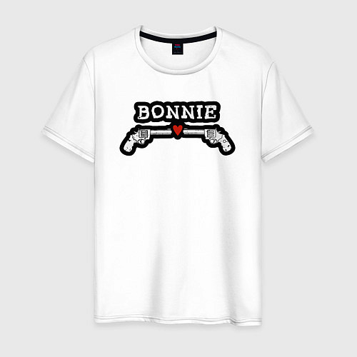 Мужская футболка Клайд и Бонни парная / Белый – фото 1