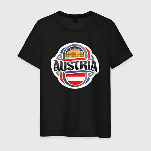 Мужская футболка В Австрии / Черный – фото 1
