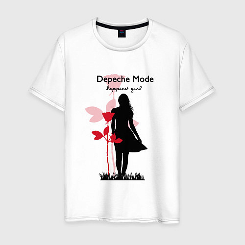 Мужская футболка Depeche Mode - Happiest Girl Collage / Белый – фото 1