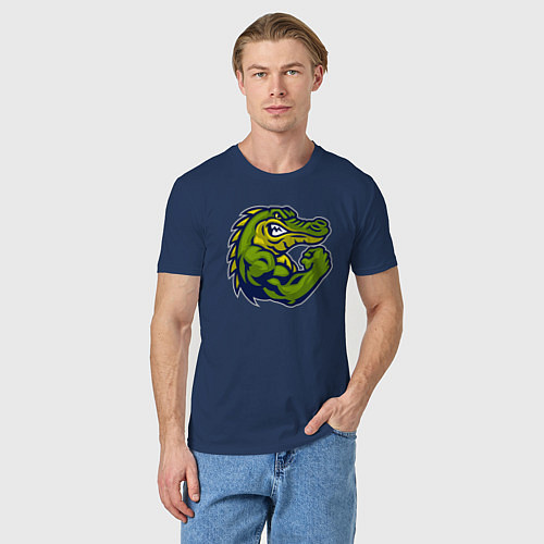 Мужская футболка Сила крокодила / Тёмно-синий – фото 3