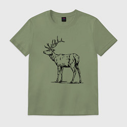 Мужская футболка Олень сзади