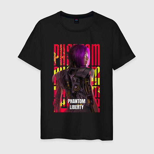 Мужская футболка Cyberpunk 2077 Phantom Liberty: Songbird / Черный – фото 1