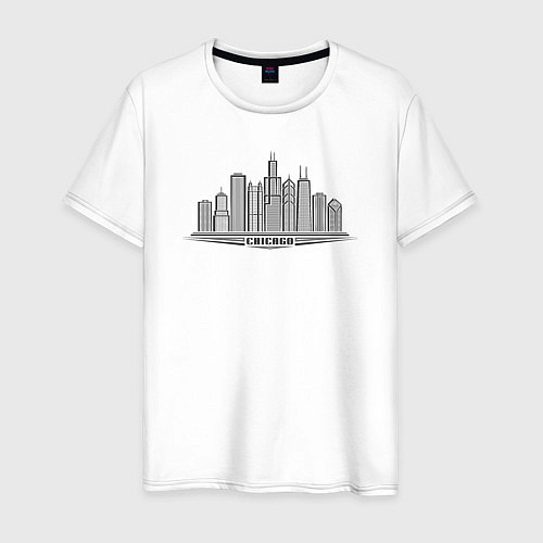 Мужская футболка USA Chicago / Белый – фото 1
