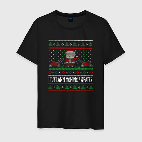 Мужская футболка Ugly lawn mowing sweater / Черный – фото 1