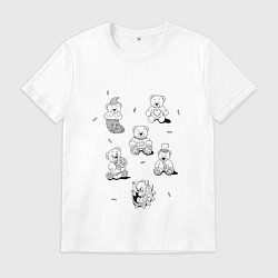 Мужская футболка Мишки - раскраски