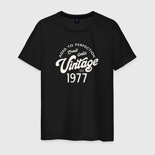 Мужская футболка 1977 год - выдержанный до совершенства / Черный – фото 1