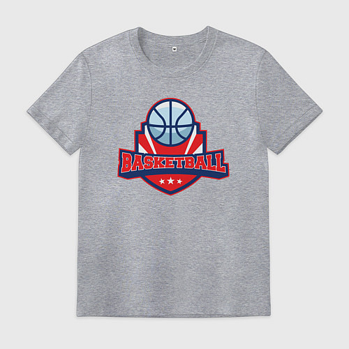Мужская футболка Basketball game / Меланж – фото 1