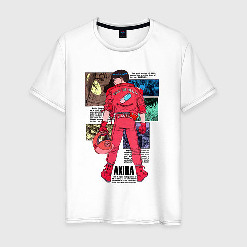 Мужская футболка Канеда из аниме акира / Белый – фото 1