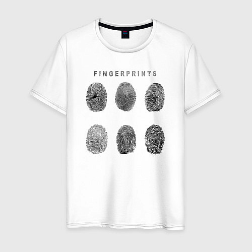 Мужская футболка Fingerprints / Белый – фото 1