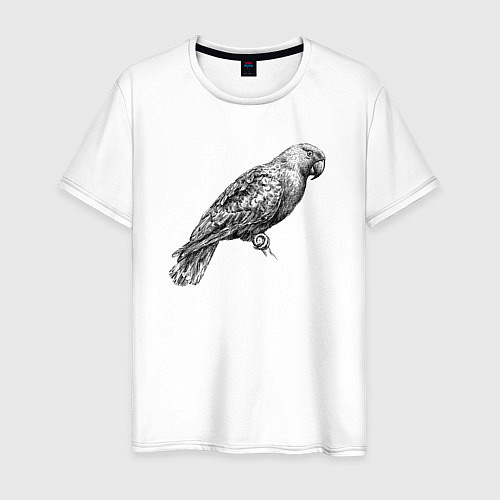 Мужская футболка Попугай амазон / Белый – фото 1