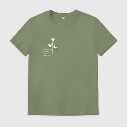 Мужская футболка Depeche Mode - Enjoy The Silence красная роза