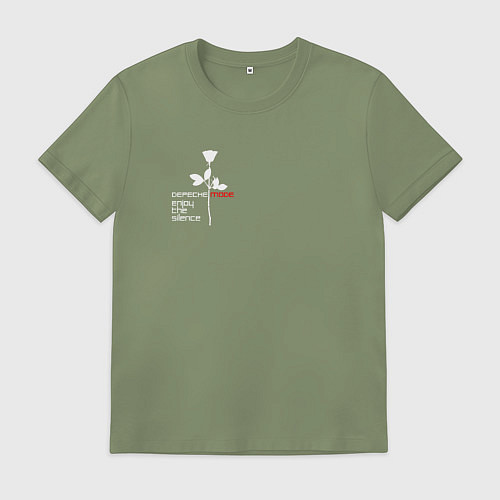Мужская футболка Depeche Mode - Enjoy The Silence красная роза / Авокадо – фото 1