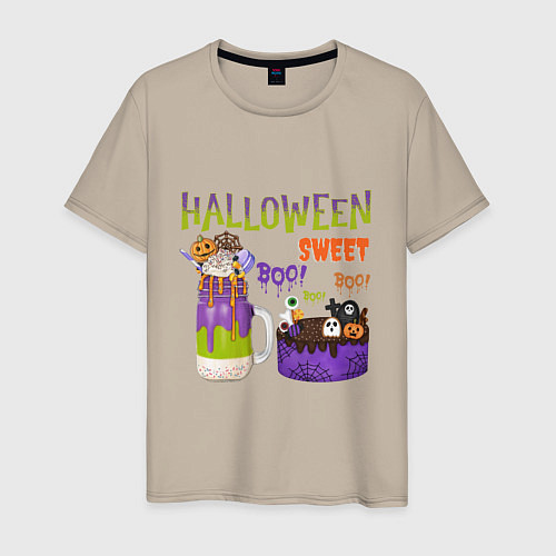 Мужская футболка Сладости на хеллоуин / Миндальный – фото 1