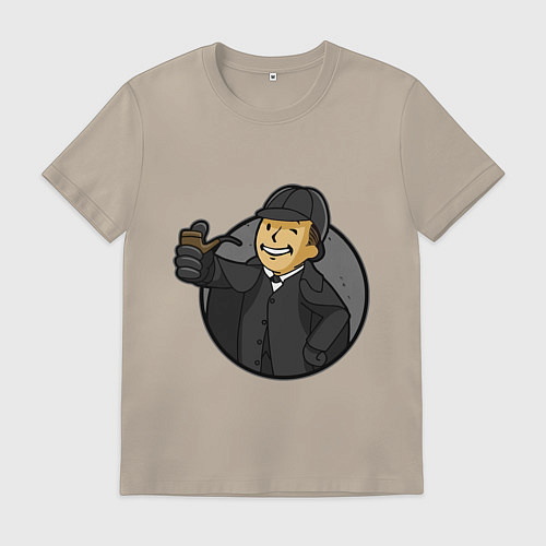 Мужская футболка Vault detective / Миндальный – фото 1