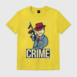 Футболка хлопковая мужская Vault crime, цвет: желтый