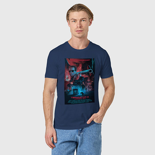 Мужская футболка Judgment day - T2 / Тёмно-синий – фото 3