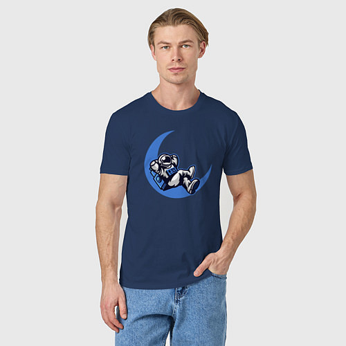 Мужская футболка Space chill / Тёмно-синий – фото 3