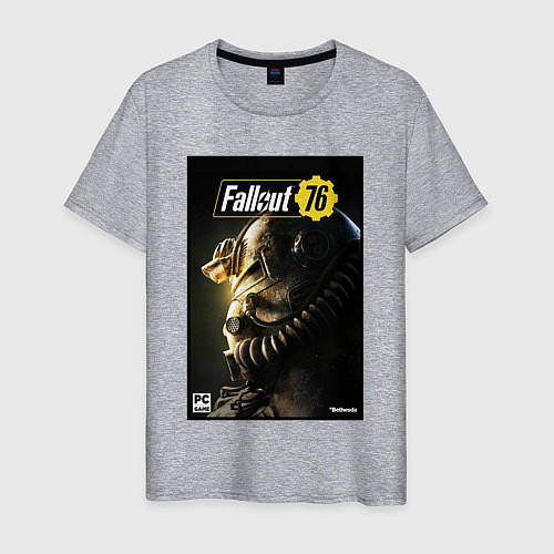 Мужская футболка Fallout 76 - game poster / Меланж – фото 1