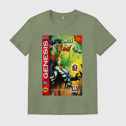 Мужская футболка Earth worm jim cover