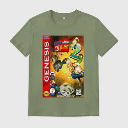 Мужская футболка Earth worm jim 2 cover