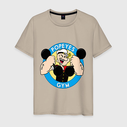 Мужская футболка Popeye GYM / Миндальный – фото 1