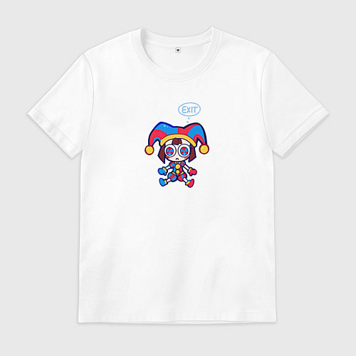 Мужская футболка Toy Pomni thinking about exit / Белый – фото 1