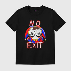 Футболка хлопковая мужская No exit Pomni, цвет: черный