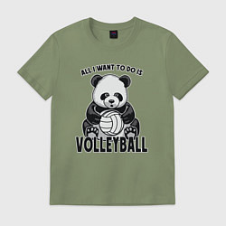 Мужская футболка Panda volleyball