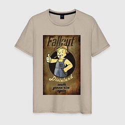 Футболка хлопковая мужская Fallout - dixieland, цвет: миндальный