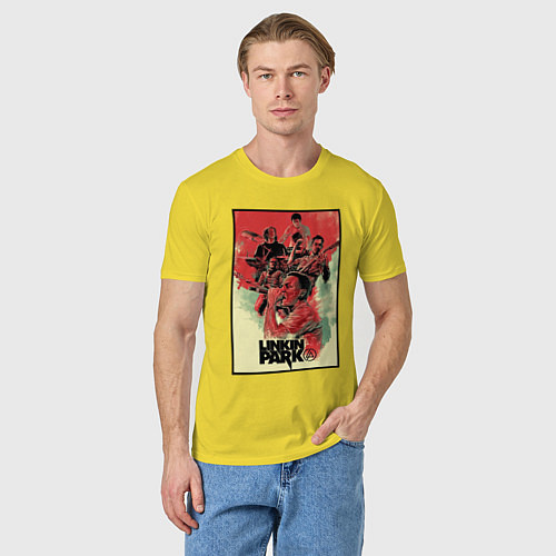 Мужская футболка Chester Bennington - sings / Желтый – фото 3